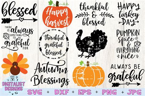 Download Free Thanksgiving SVG Bundle Cut Images